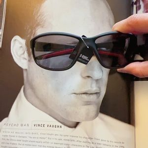 NWT Fantas-eyes 1989 💯 % UV protection Mens black sunglasses Silicone frame